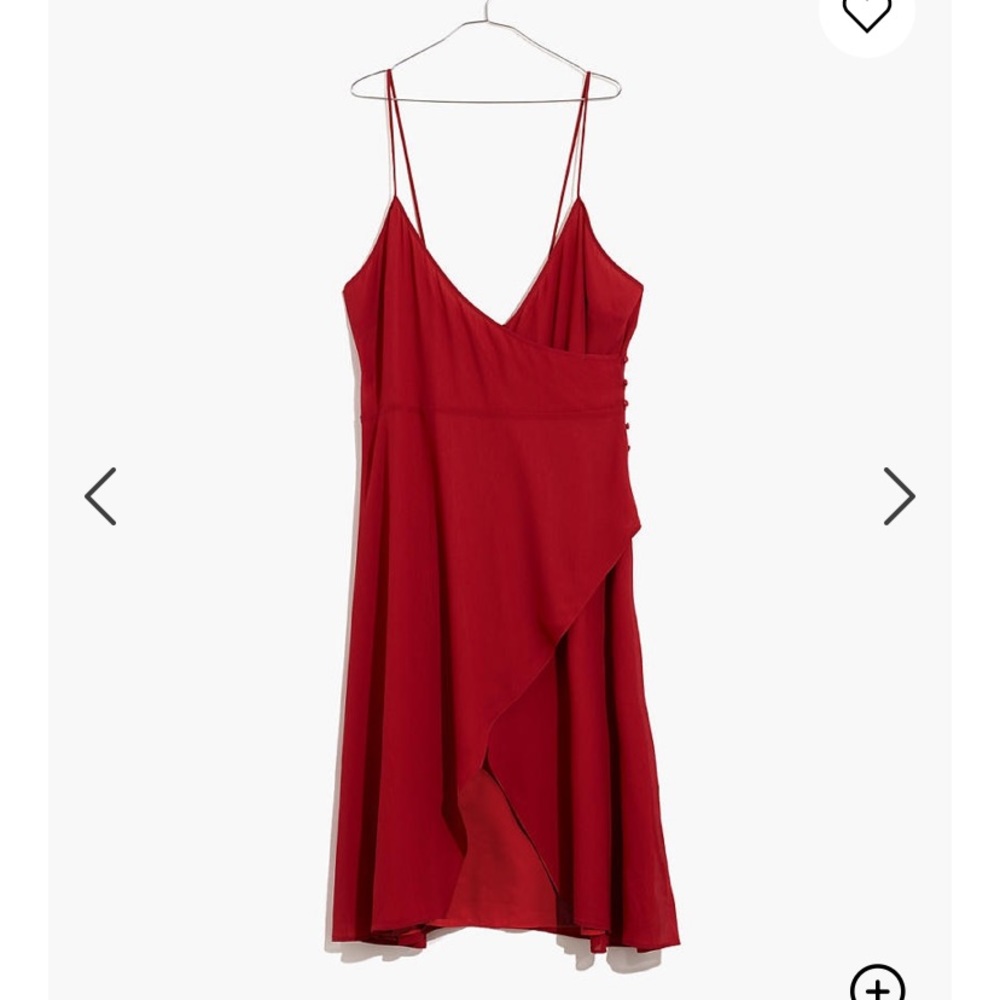 side-button wrap cami dress